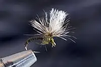 Olive Parachute Midge fishing fly